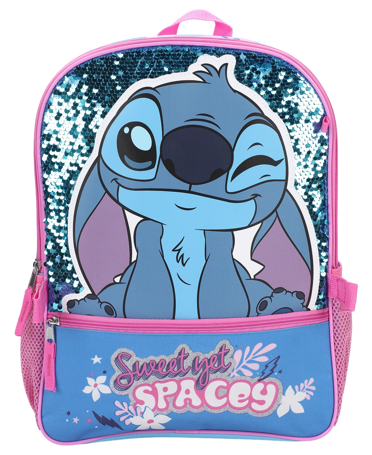 Stitch Boys' Backpack, Lunch Bag, Pencil Case, Key Chain and Caraniber, 5-Piece Set