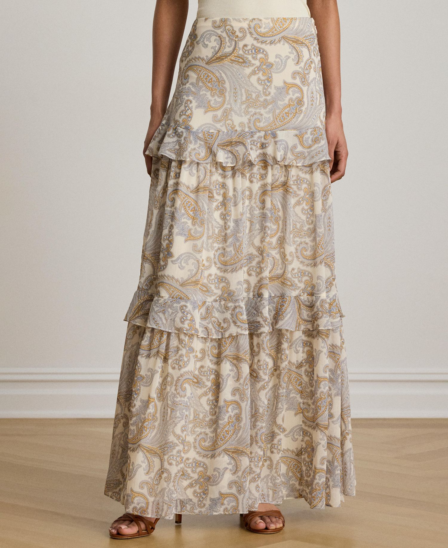 Women's Tiered A-Line Maxi Skirt