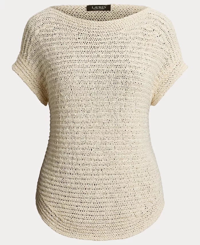 Women's Boat Neck Dropped Shoulder Sweater - thumbnail 5
