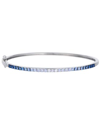 Denim Ombr&eacute; Sapphire (1 ct. t.w.) & Vanilla Sapphire Bangle Bracelet in 14k Vanilla Gold
