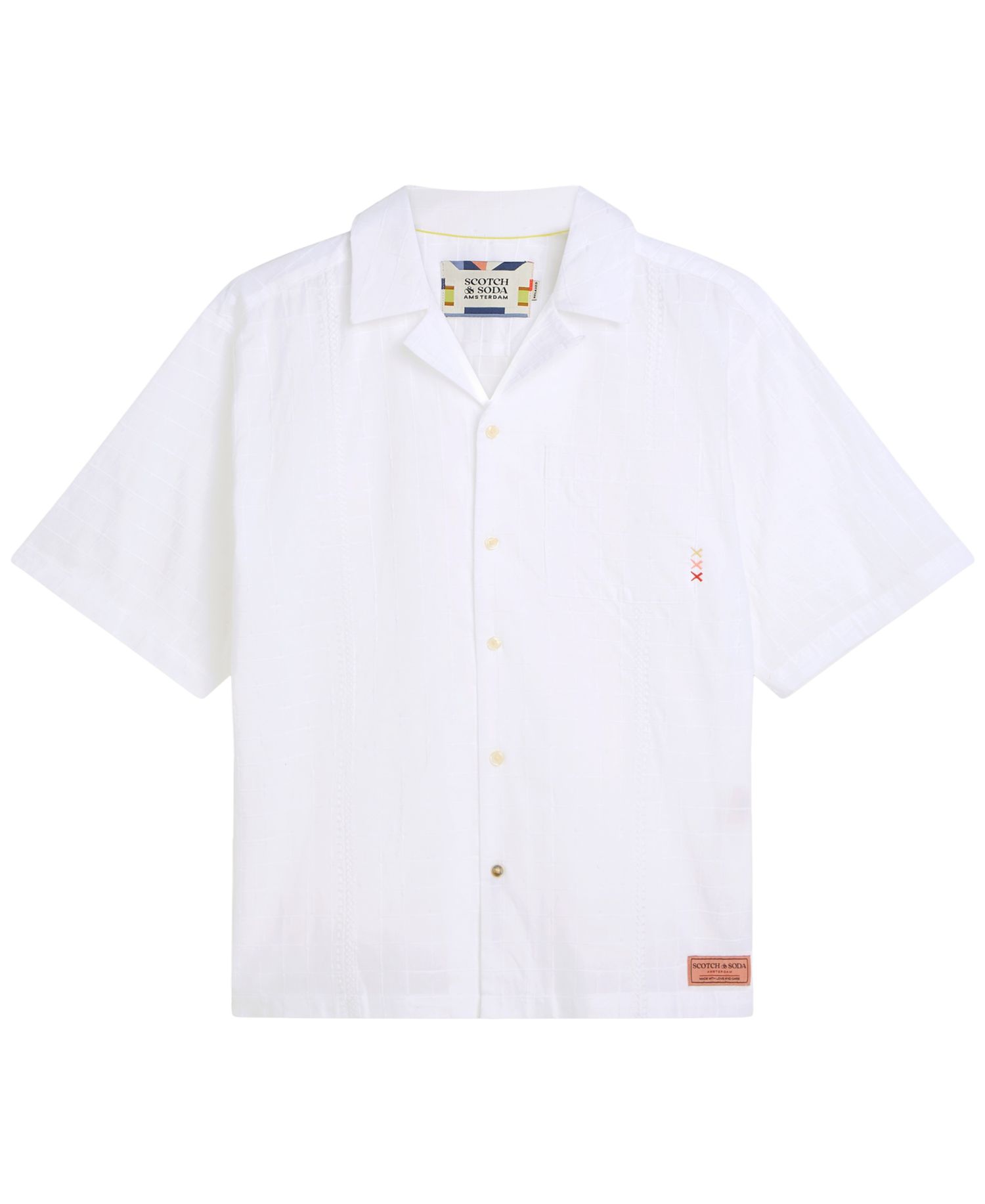 Men's Embroidered Short-Sleeve Shirt