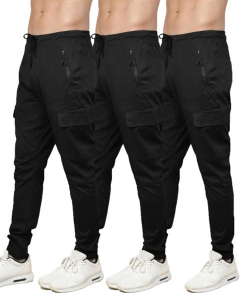 Мужские брюки Blu Rock Slim-Fit Cargo Jogger Pants, 3-Pack, цвет: Чёрный