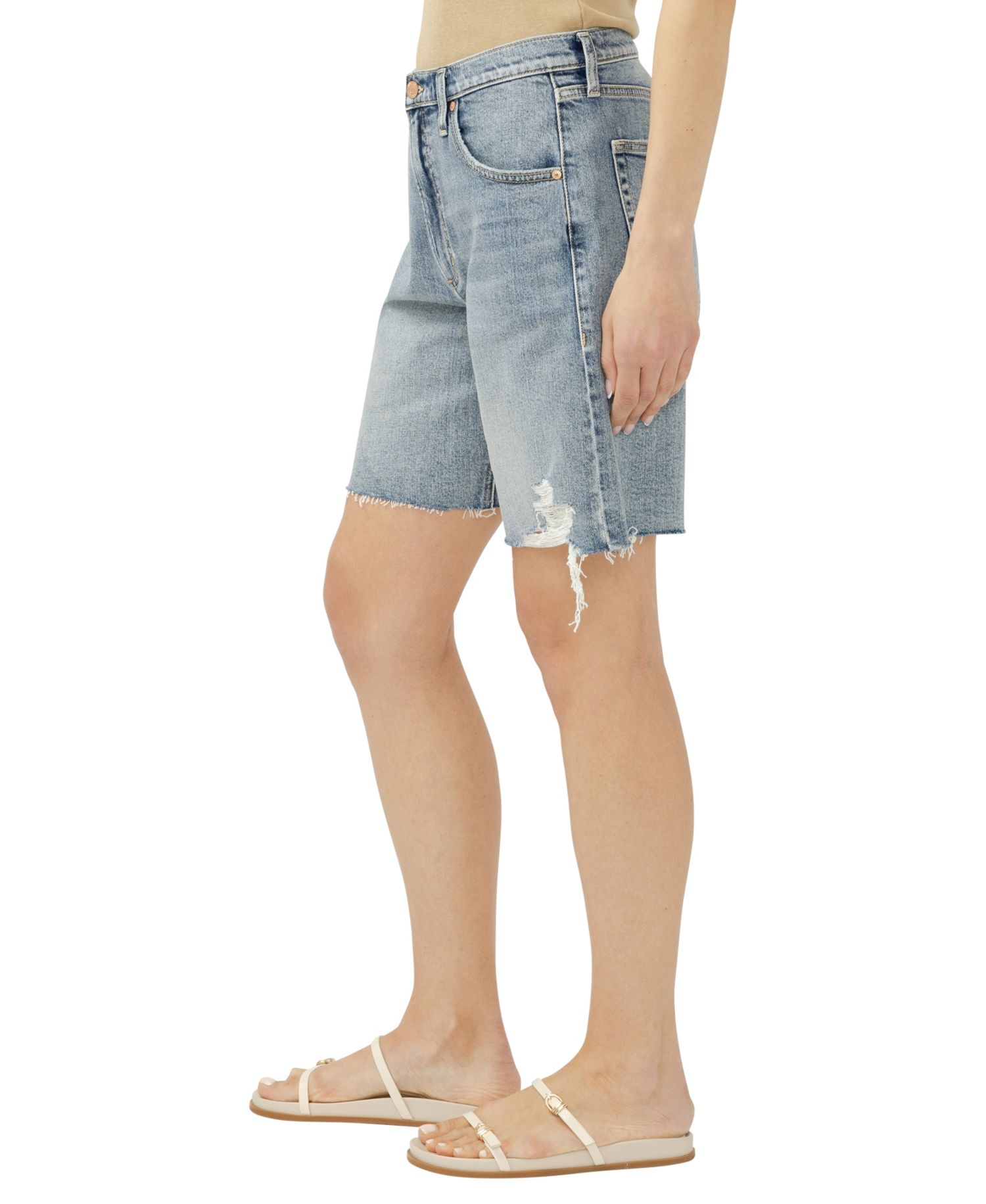Women's Relaxed Bermuda Mid-Rise Shorts