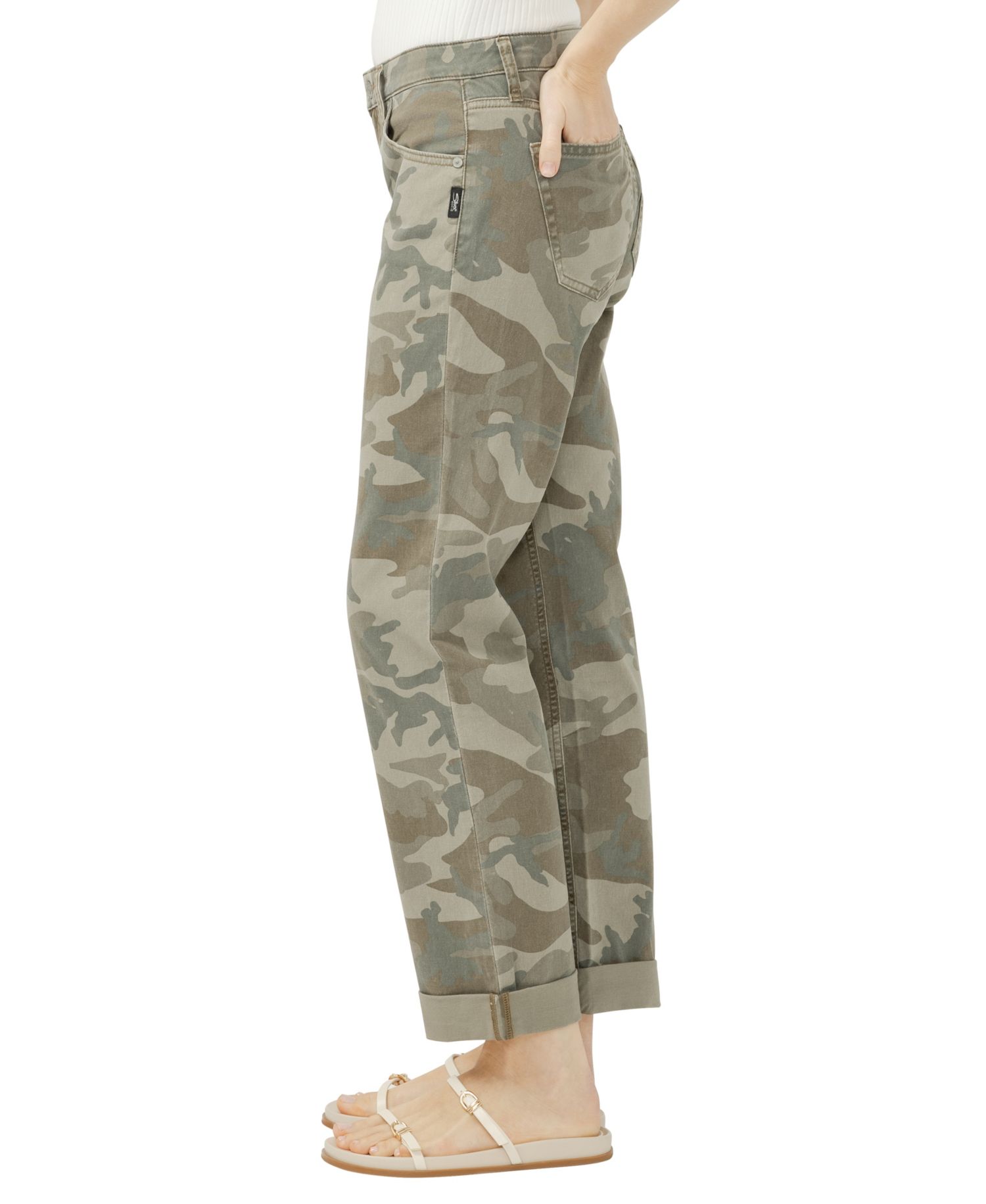 Women's Chelsea Mid-Rise Straight-Leg Camo Jeans