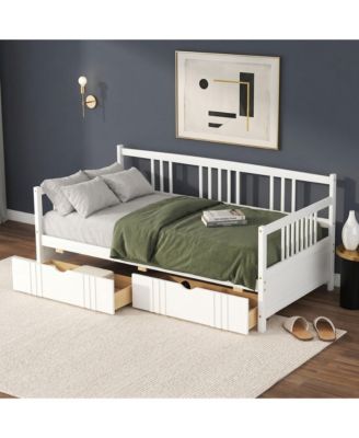 Daybed Wood Bed with Two Drawers
