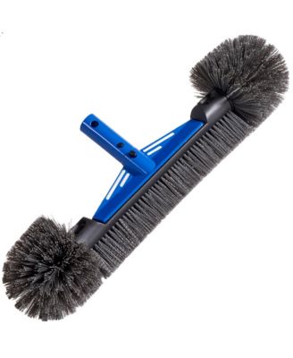  Heavy-Duty Pool Brush Head with Reinforced Aluminum Bracket - Wall and Floor Cleaner (Head Only)