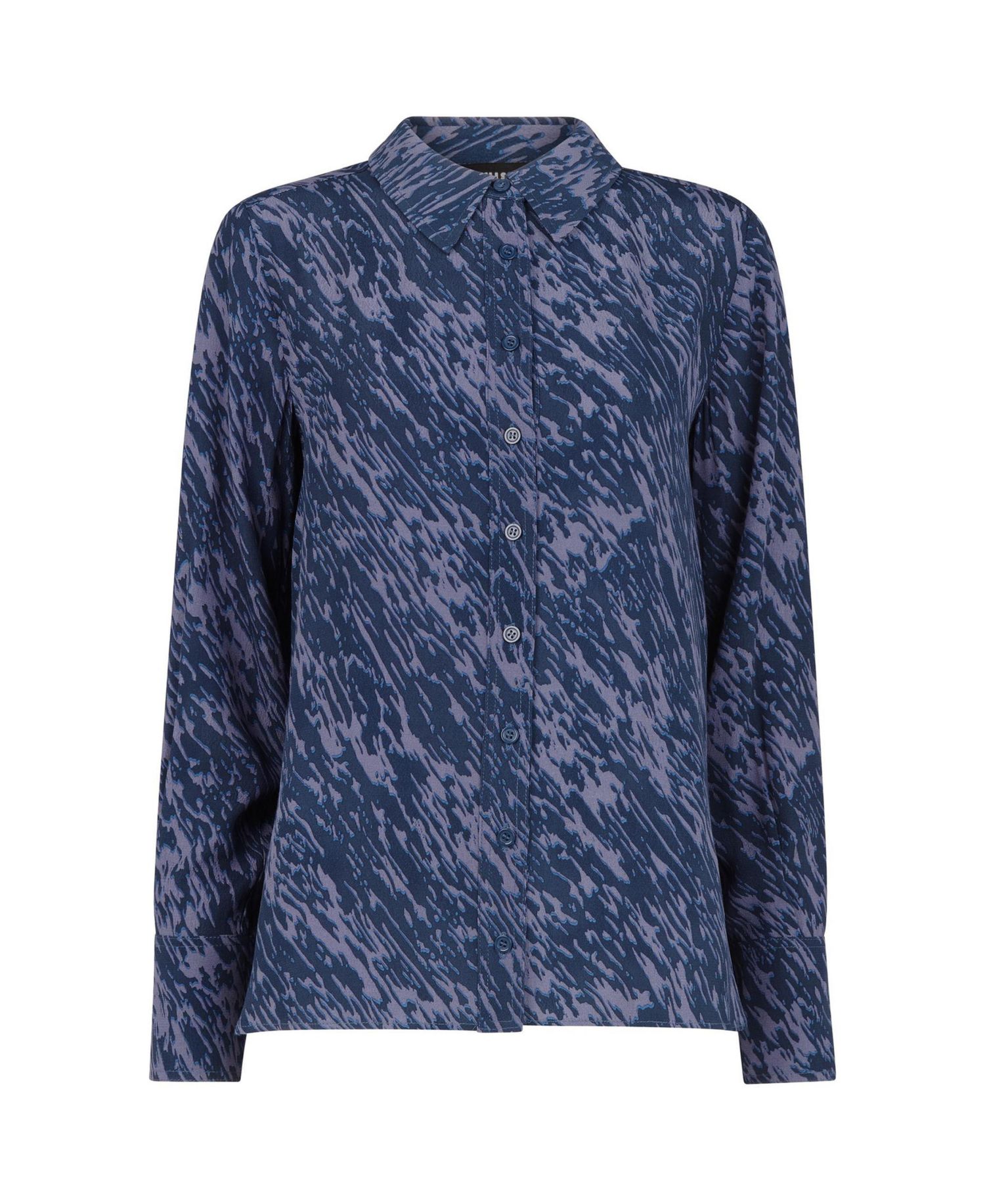 Women's Abstract Marks Collared Shirt