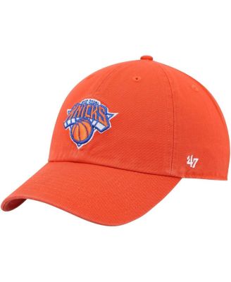 Men's Orange New York Knicks Core Logo Clean Up Adjustable Hat
