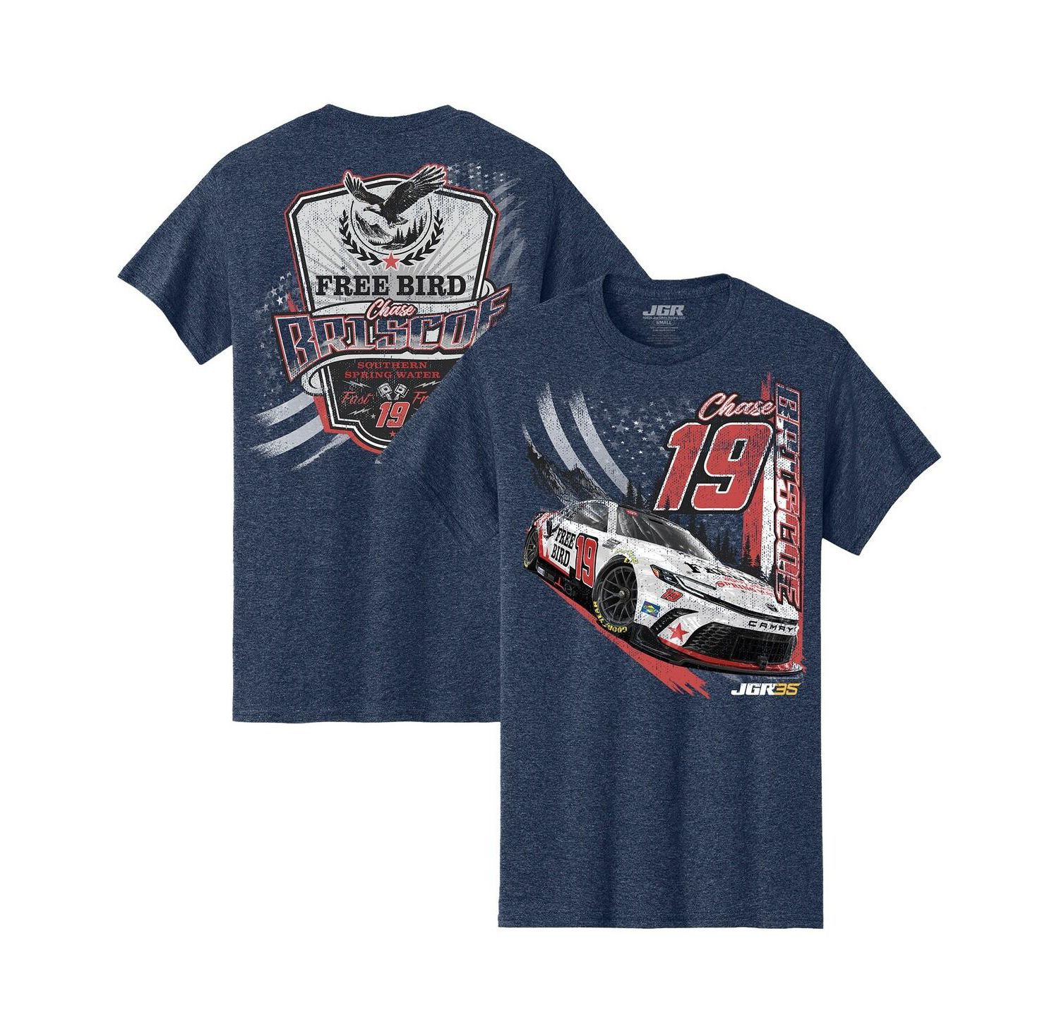 Men's Heather Navy Chase Briscoe 19 Free Bird Southern Spring Water Car T-Shirt