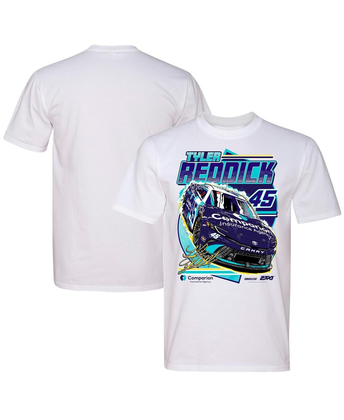23xi Racing Men's White Tyler Reddick Comparion Insurance Car T-shirt