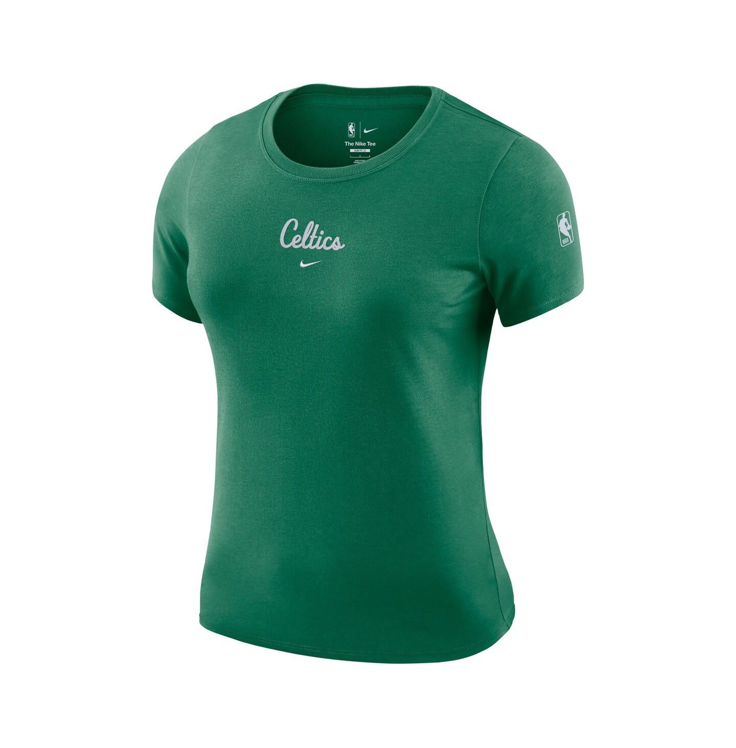 Женская футболка Nike Kelly Green Boston Celtics Courtside Modest Cropped Tri-Blend — фото 2