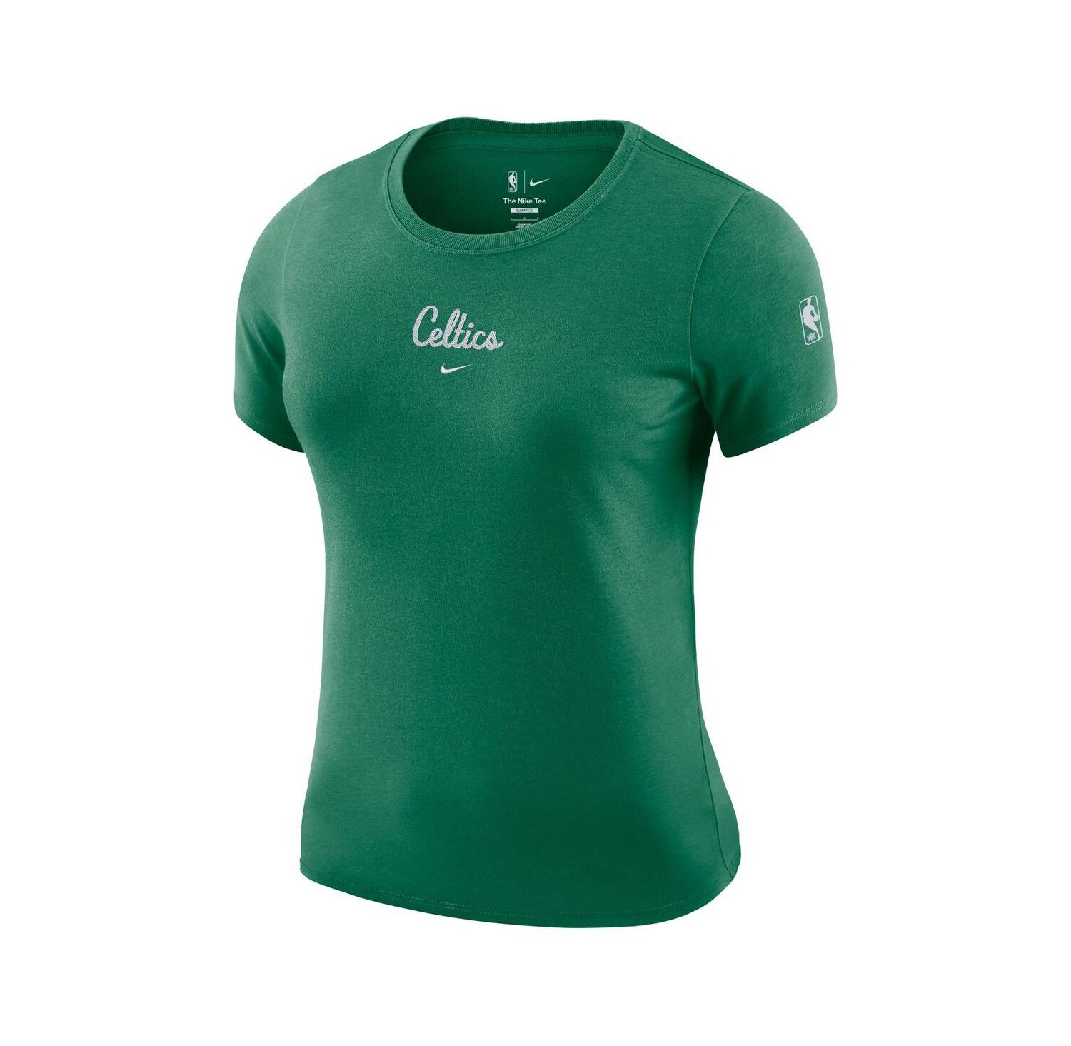 Women's Kelly Green Boston Celtics Courtside Modest Cropped Tri-Blend T-Shirt