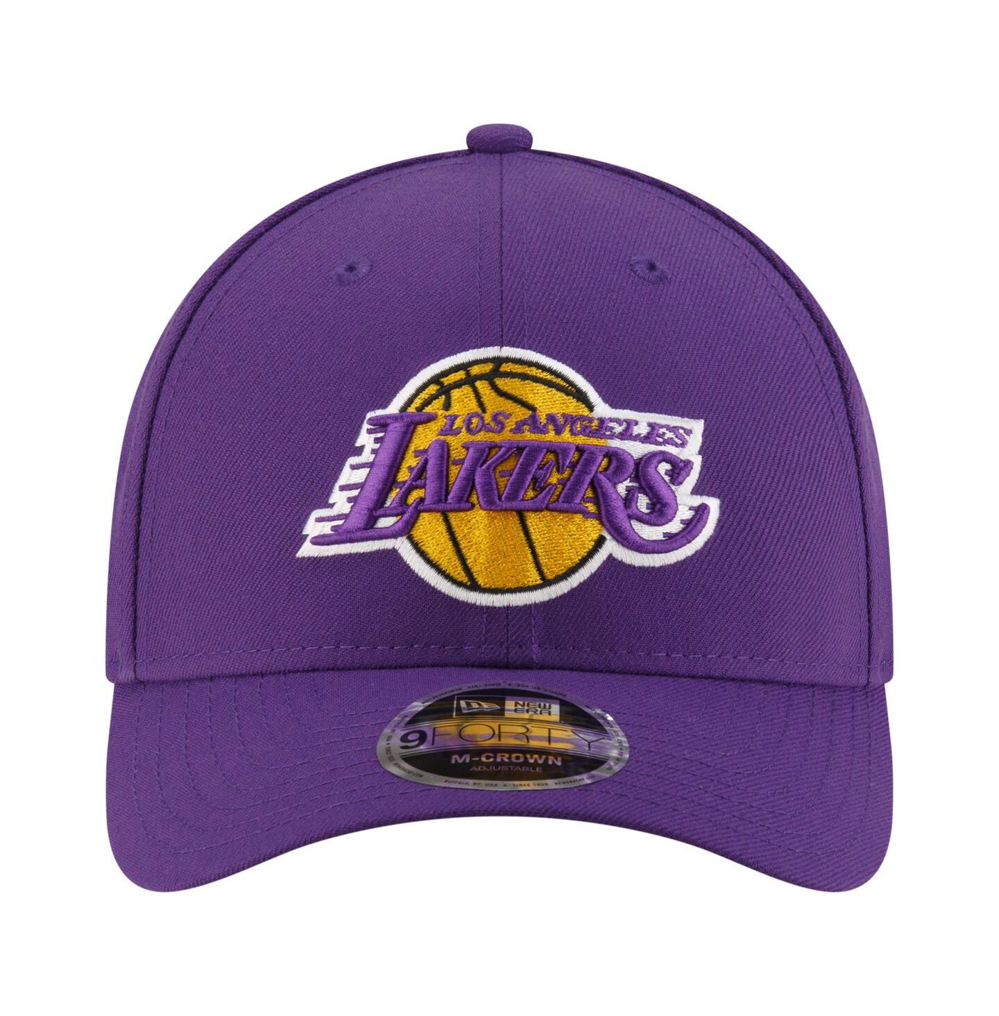 Мужская кепка New Era Purple Los Angeles Lakers 9FORTY Stock M-Crown Adjustable Hat — фото 2