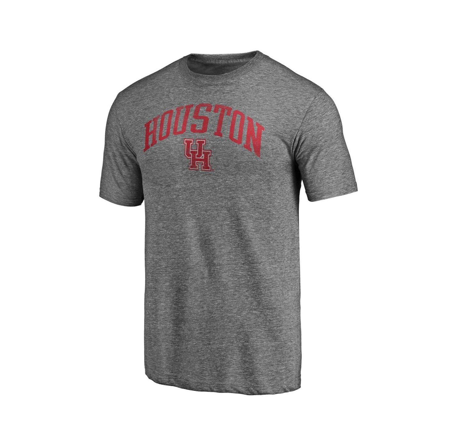 Men's Heather Gray Houston Cougars Arched City Tri-Blend T-Shirt
