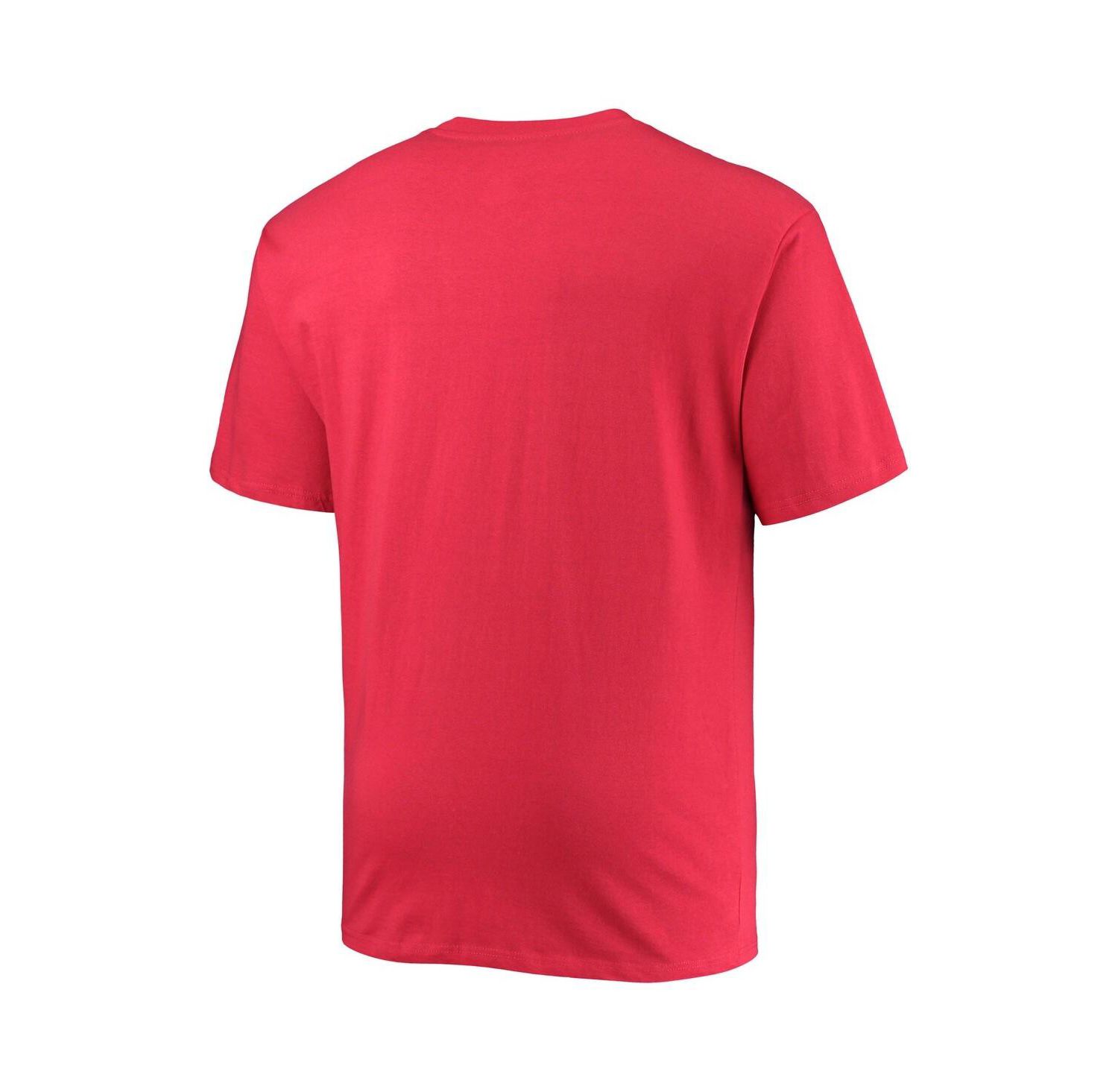 Men's Red Wisconsin Badgers Big & Tall Arch Over Wordmark T-Shirt