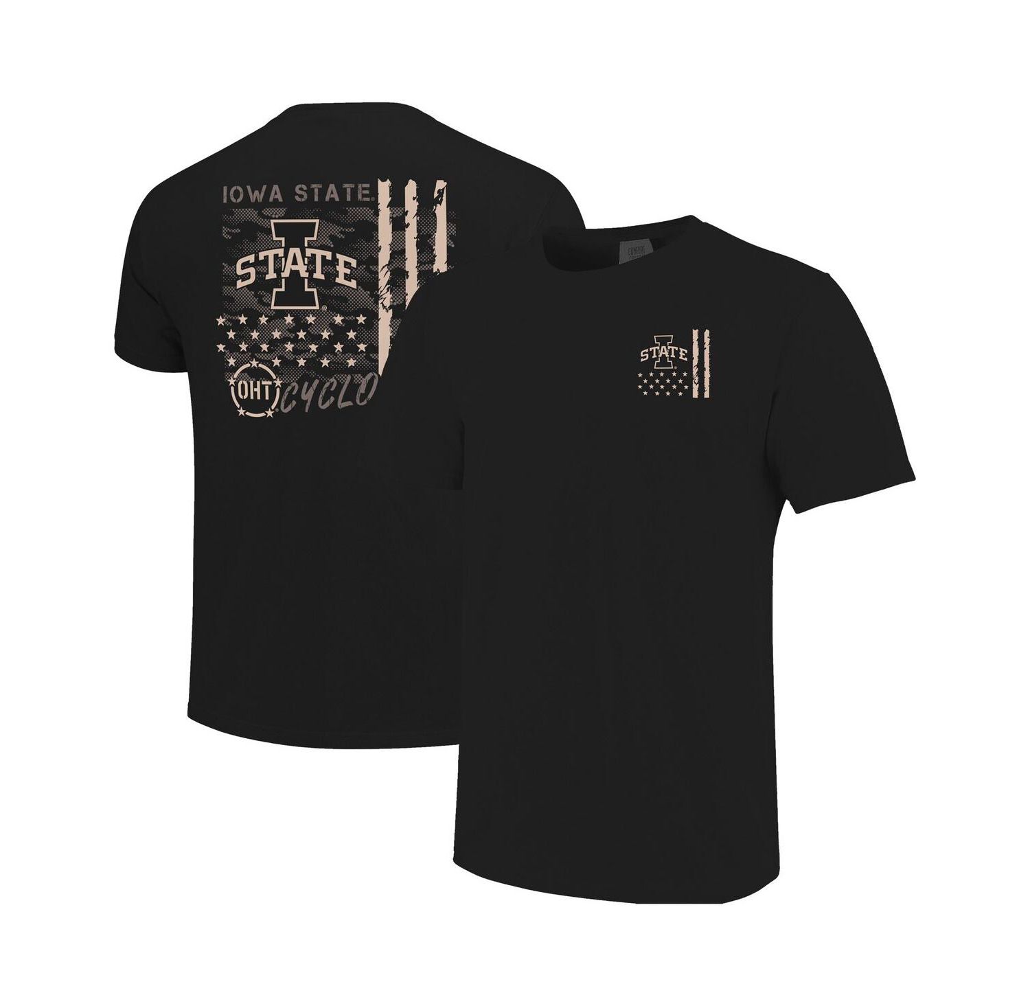 Men's Black Iowa State Cyclones Comfort Colors OHT Camo Overlay T-Shirt
