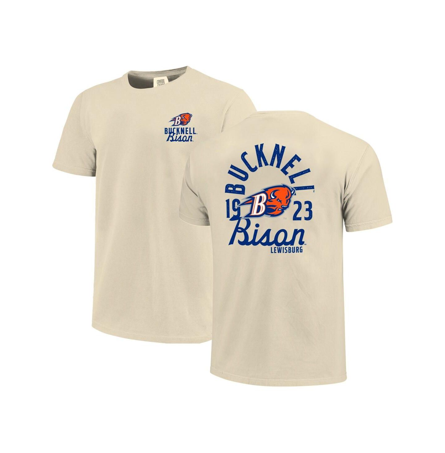 Мужская футболка Image One Cream Bucknell Bison Comfort Colors Mascot Overlay — фото 1