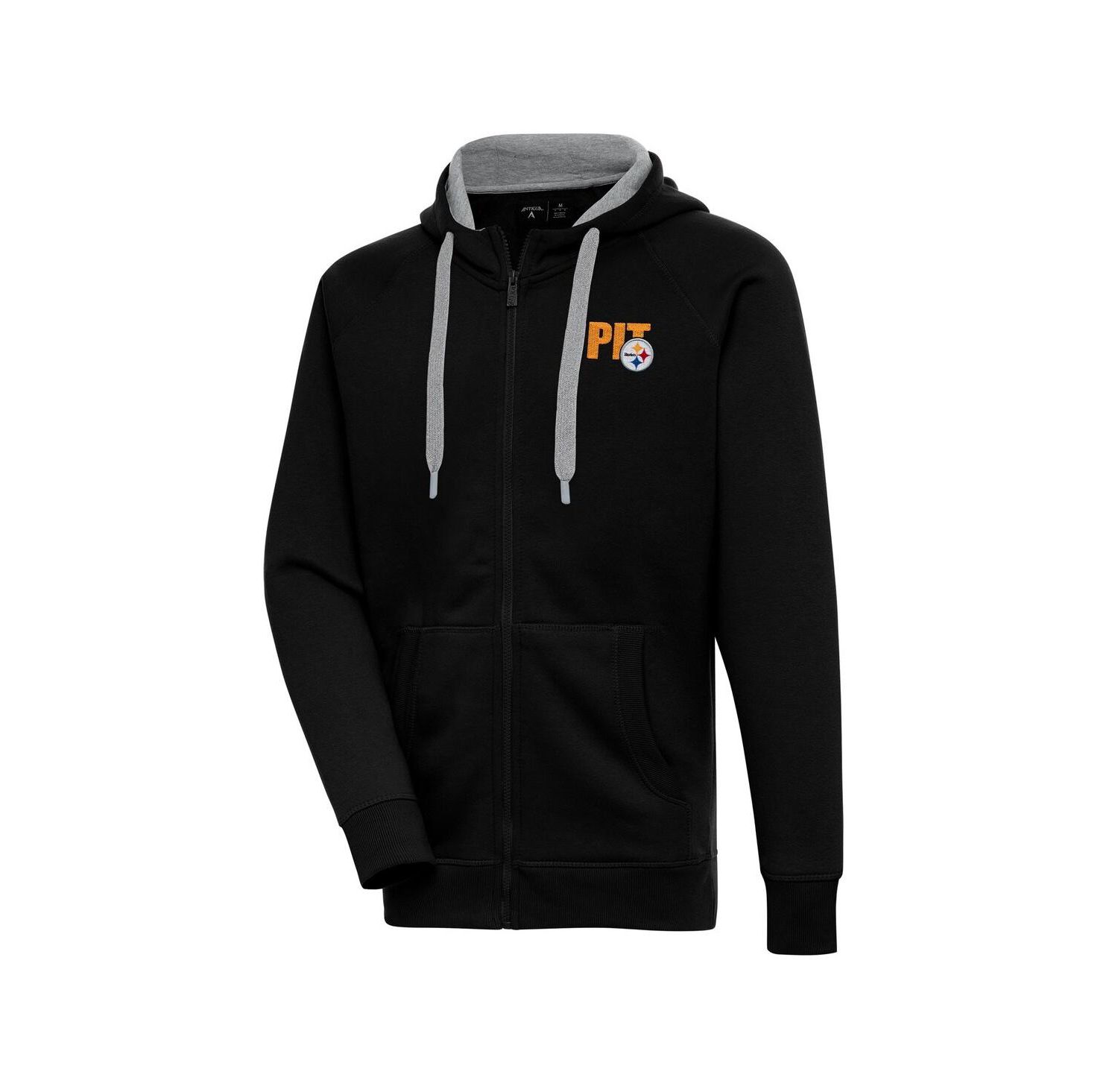 Men's Black Pittsburgh Steelers Victory Full-Zip Hoodie