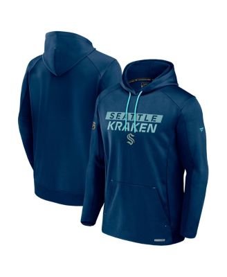 Men's Deep Sea Blue Seattle Kraken Authentic Pro Big & Tall Pullover Hoodie