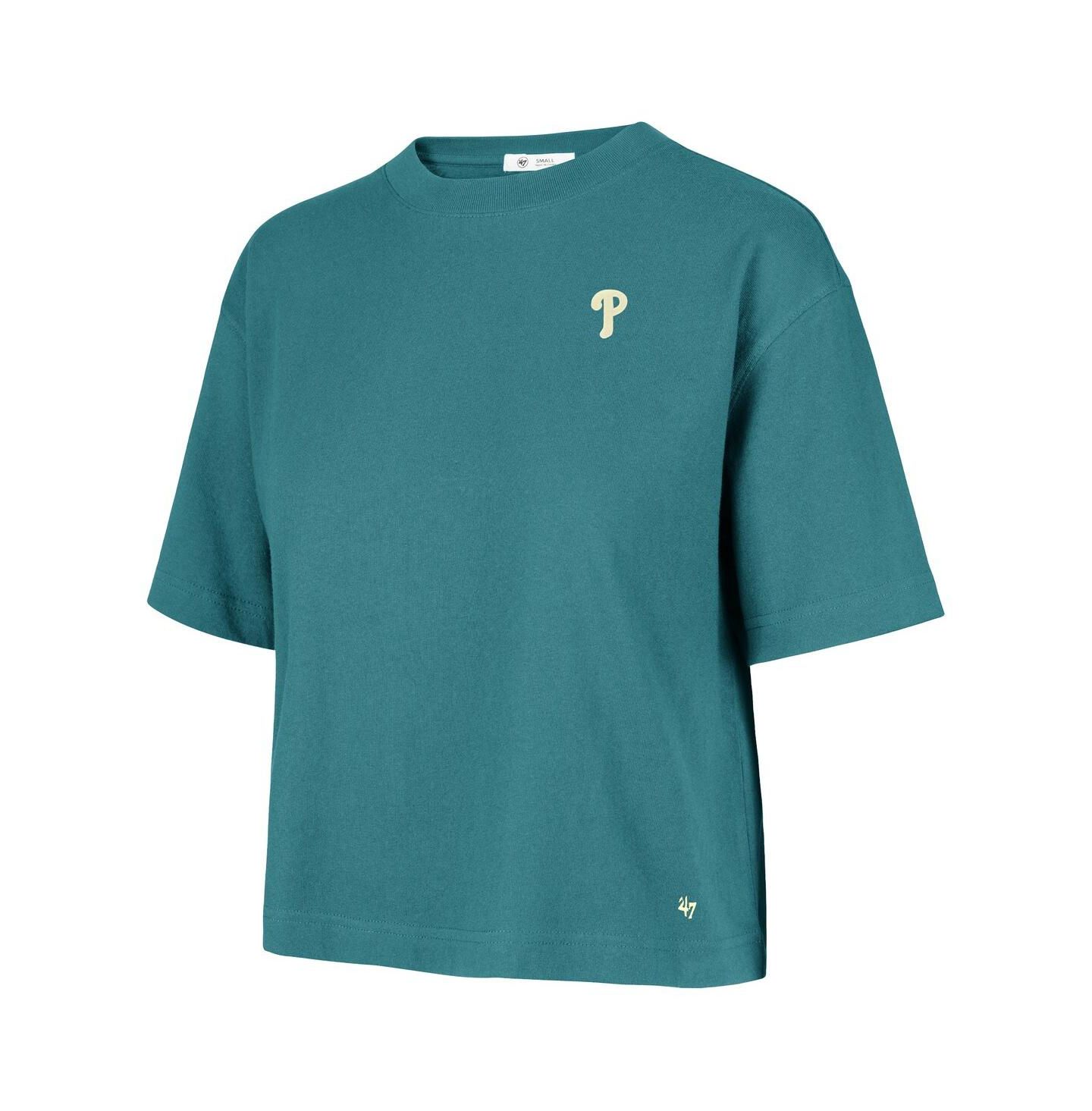 Женская футболка '47 Brand Teal Philadelphia Phillies Plus Size Leon City Cropped — фото 2
