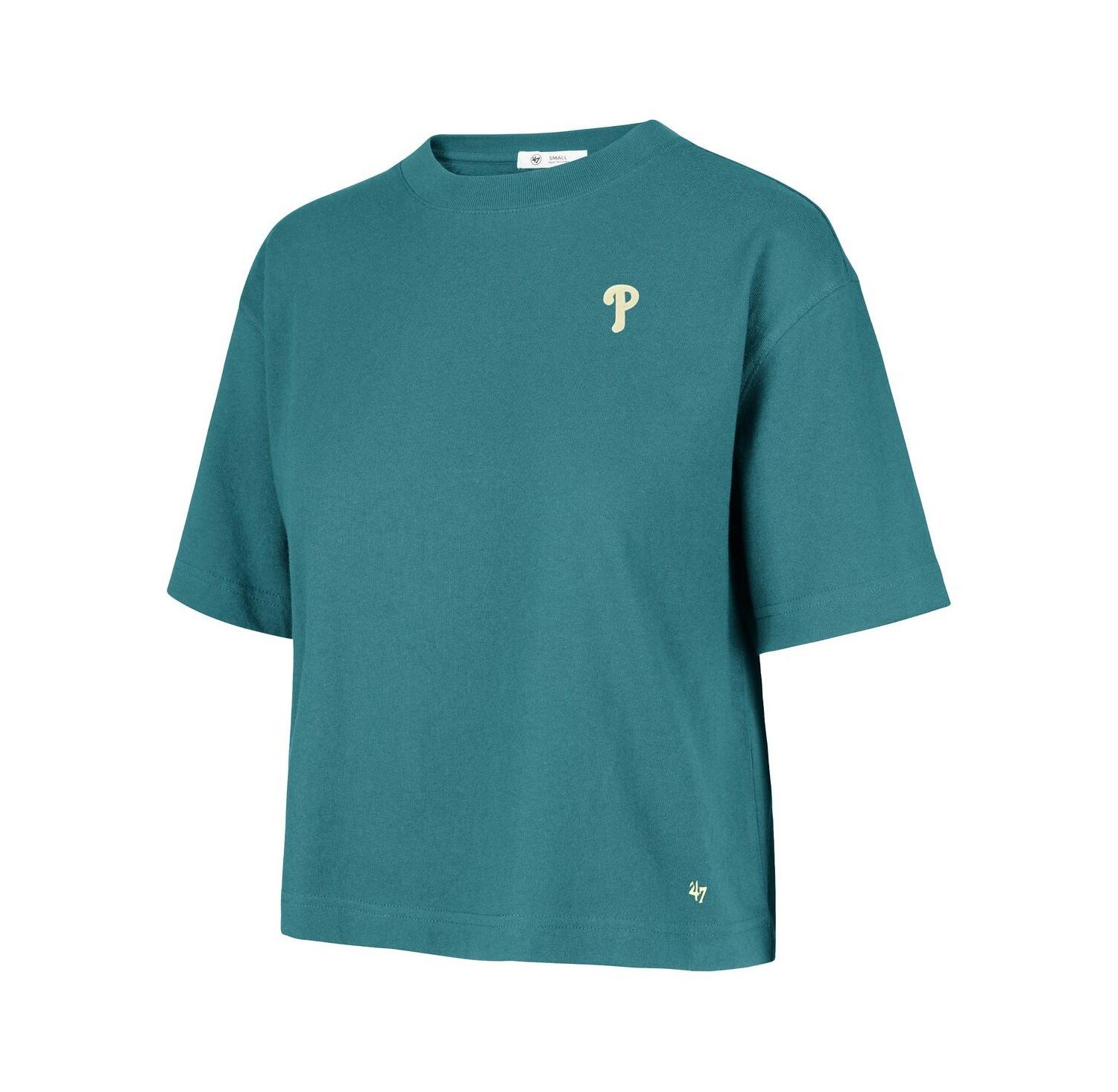 Women's Teal Philadelphia Phillies Plus Size Leon City Cropped T-Shirt