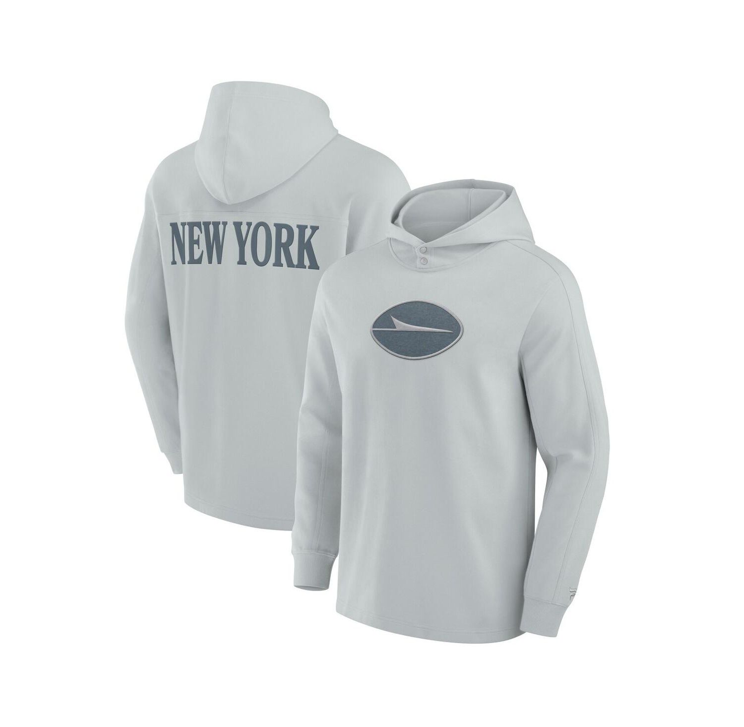 Men's Gray New York Jets Elements Blaze Tri-Blend Long Sleeve Hoodie T-Shirt