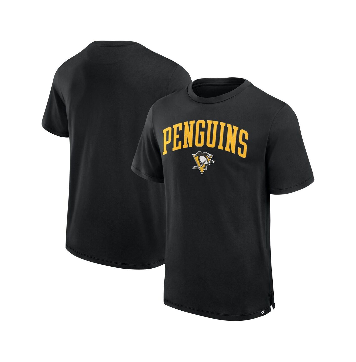 Мужская футболка Fanatics Black Pittsburgh Penguins Elevated Pima — фото 1