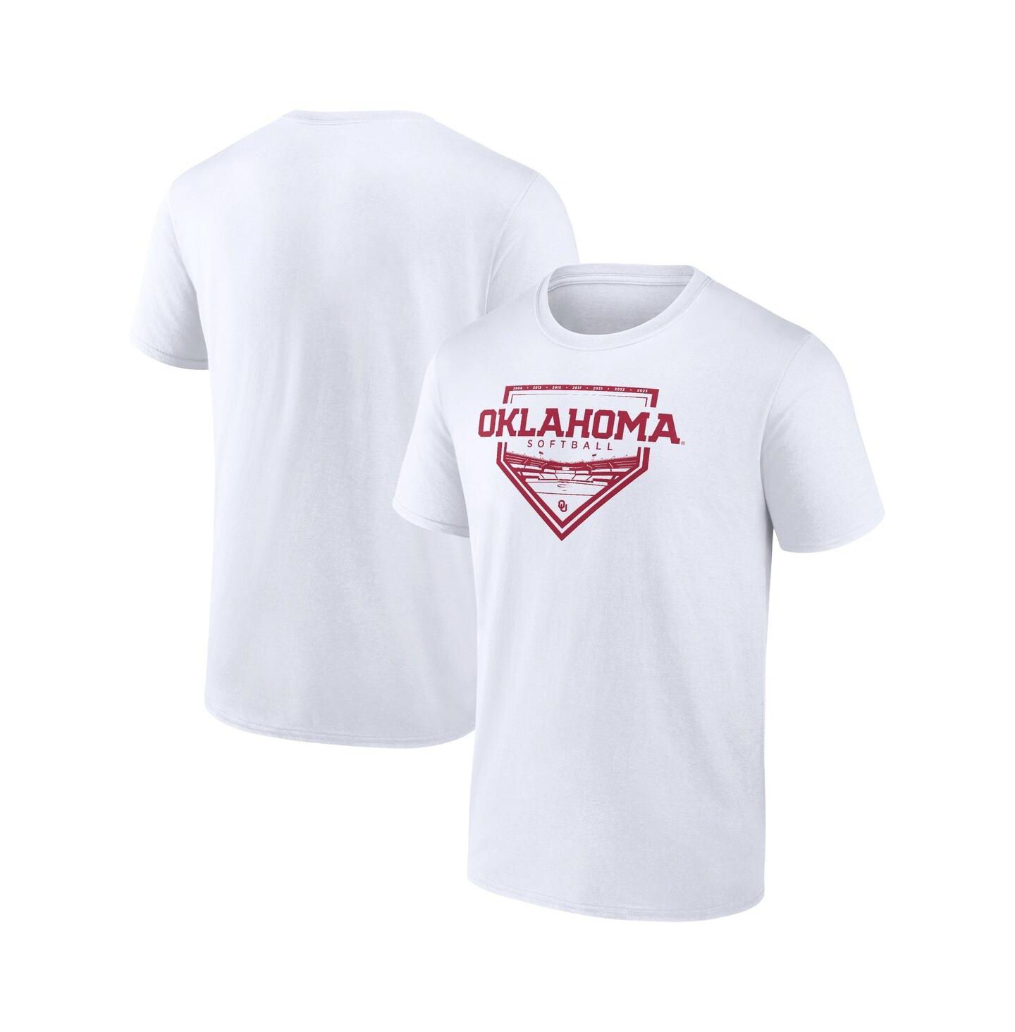Мужская футболка Fanatics Mto Label White Oklahoma Sooners Softball Fan — фото 1