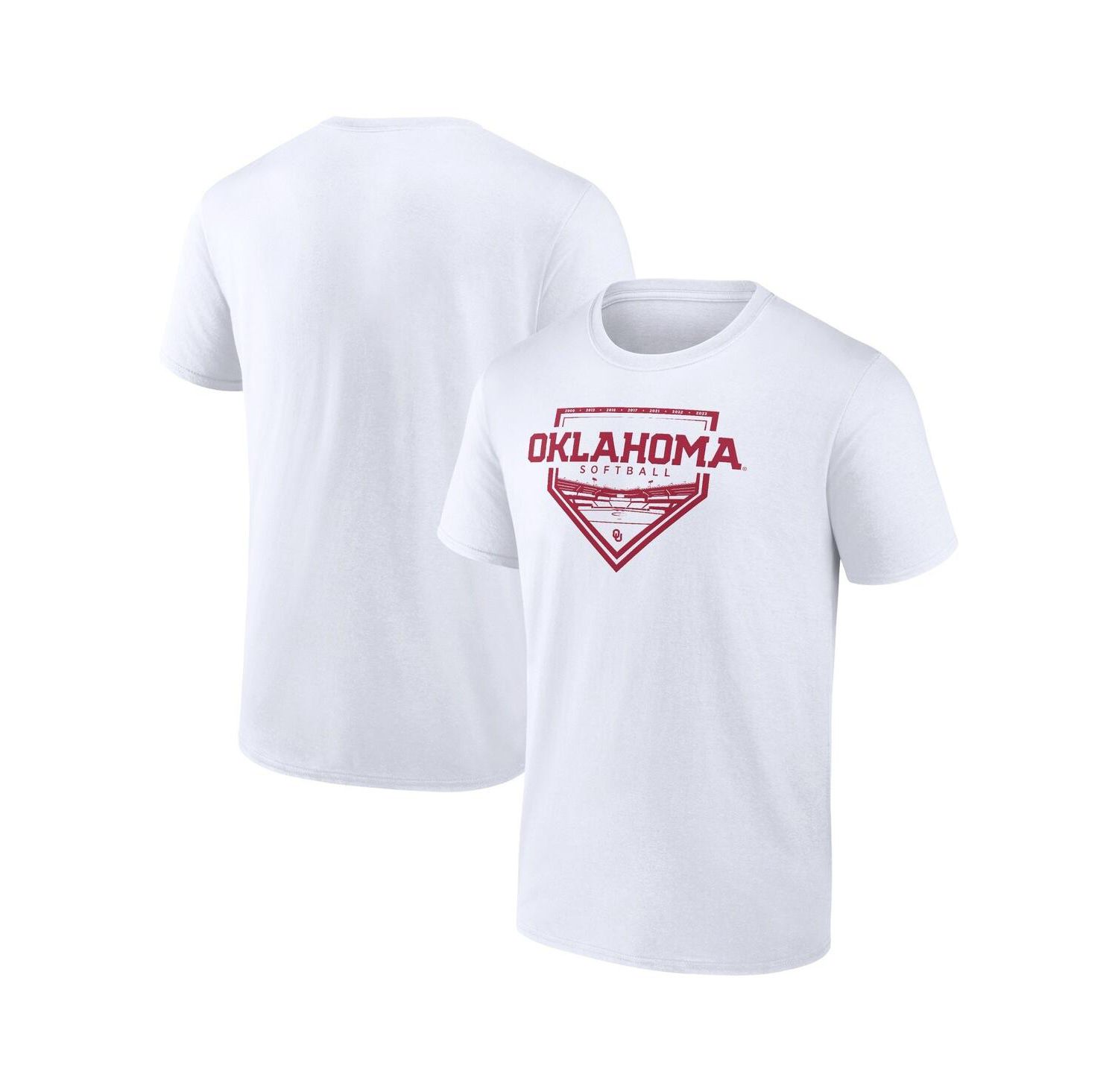 Mto Label Men's White Oklahoma Sooners Softball Fan T-Shirt