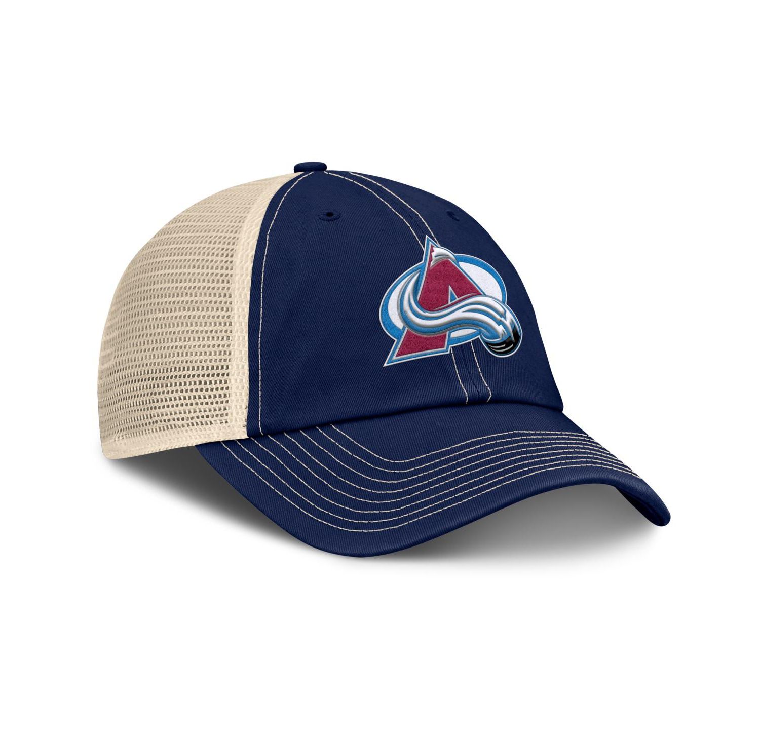 Men's Navy/Natural Colorado Avalanche Rival Trucker Adjustable Hat