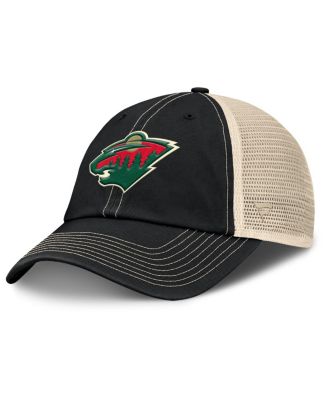 Men's Black/Natural Minnesota Wild Rival Trucker Adjustable Hat