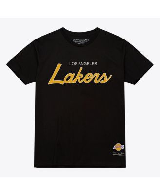 Men's Black Los Angeles Lakers Vintage Wordmark T-Shirt