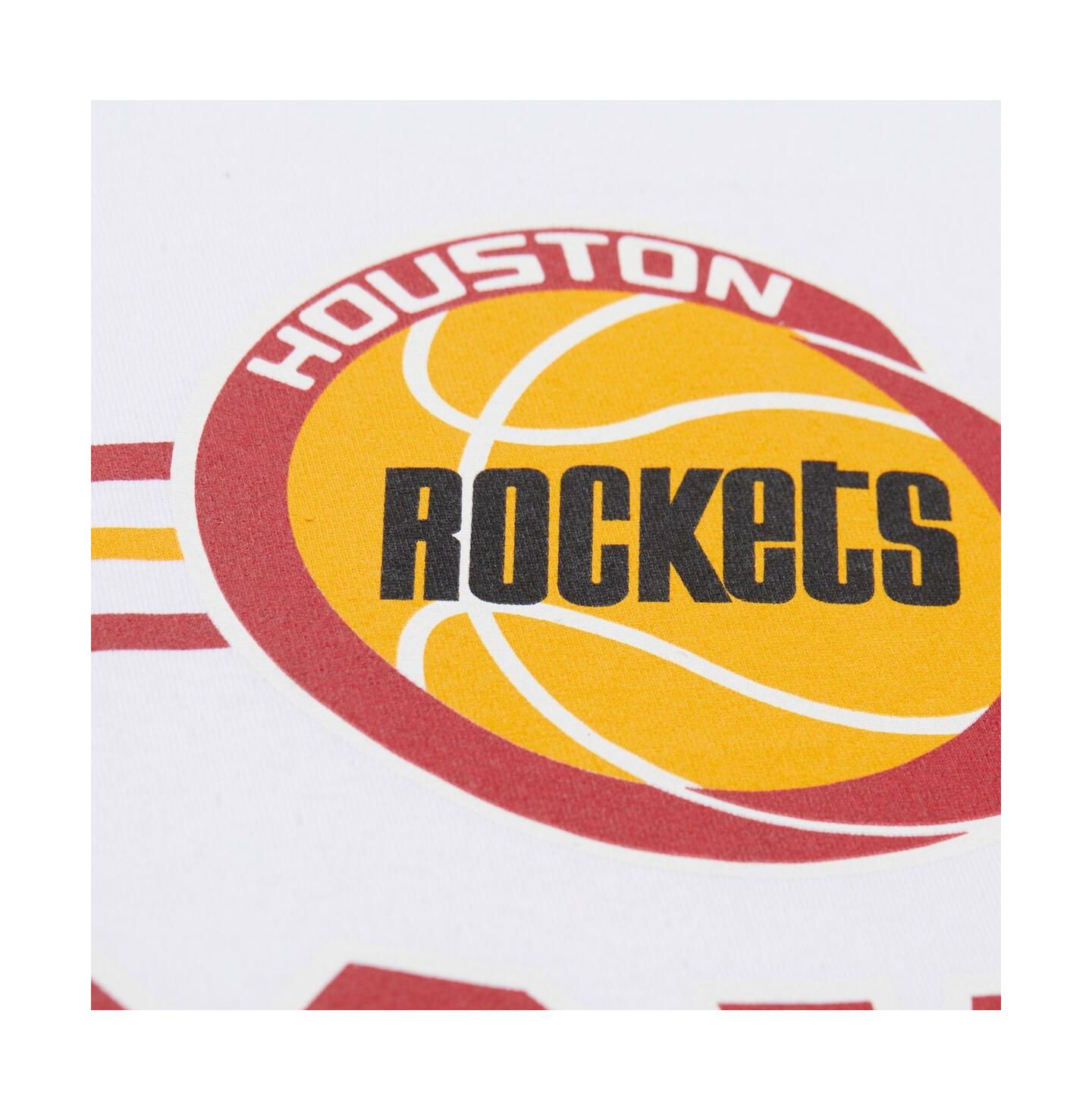 Мужская футболка Mitchell & Ness White Houston Rockets Hardwood Classics Team Origins Vintage Logo — фото 4