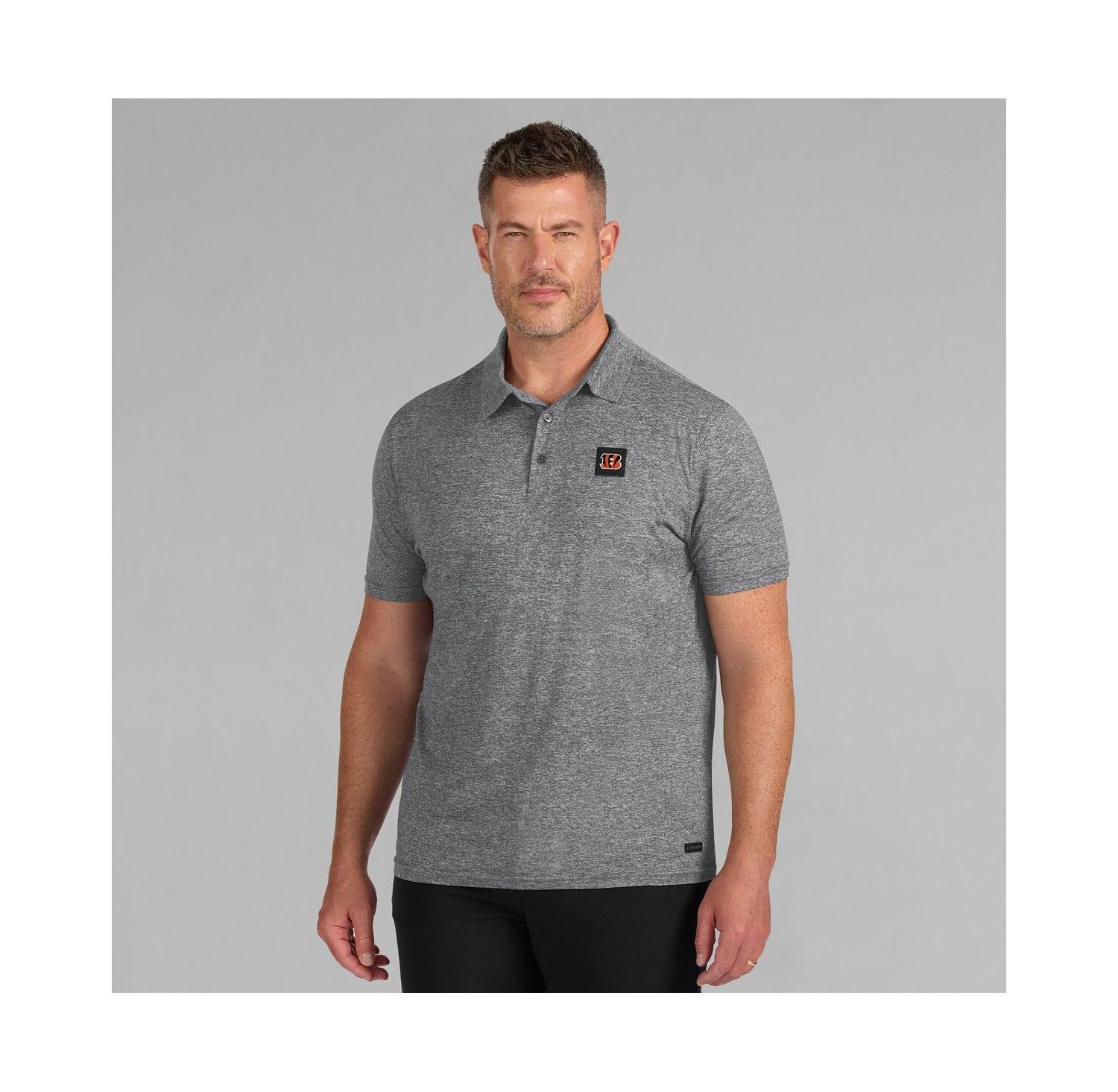 Men's Black Cincinnati Bengals Four Down Polo Shirt