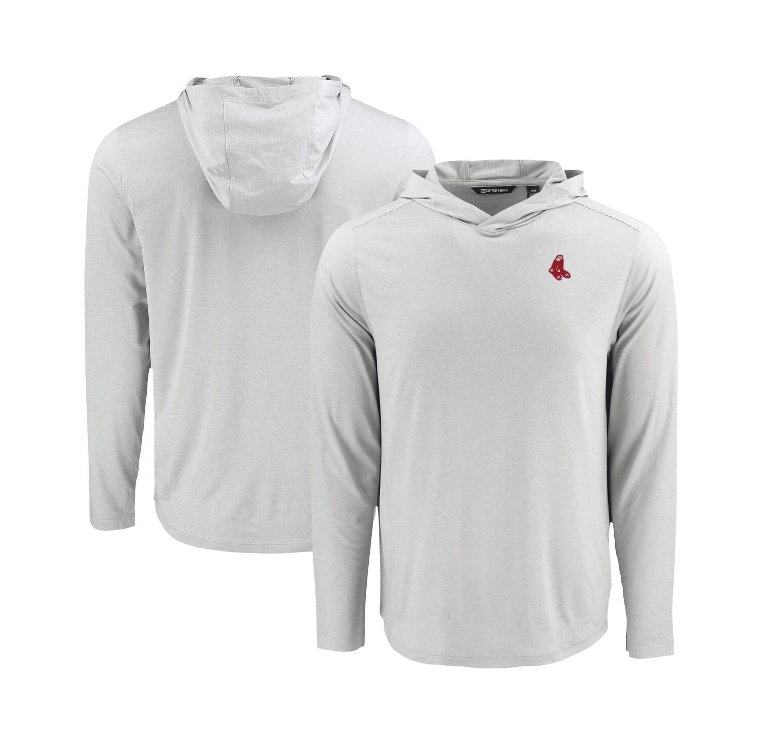 Men's Gray Boston Red Sox Coastline Epic Comfort Eco Hoodie Long Sleeve T-Shirt