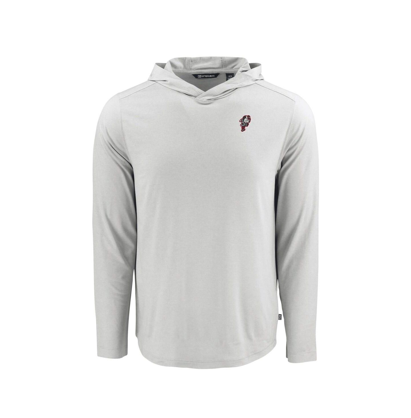 Мужское худи Cutter & Buck Gray Ohio State Buckeyes Coastline Epic Comfort Eco Long Sleeve T-Shirt — фото 2