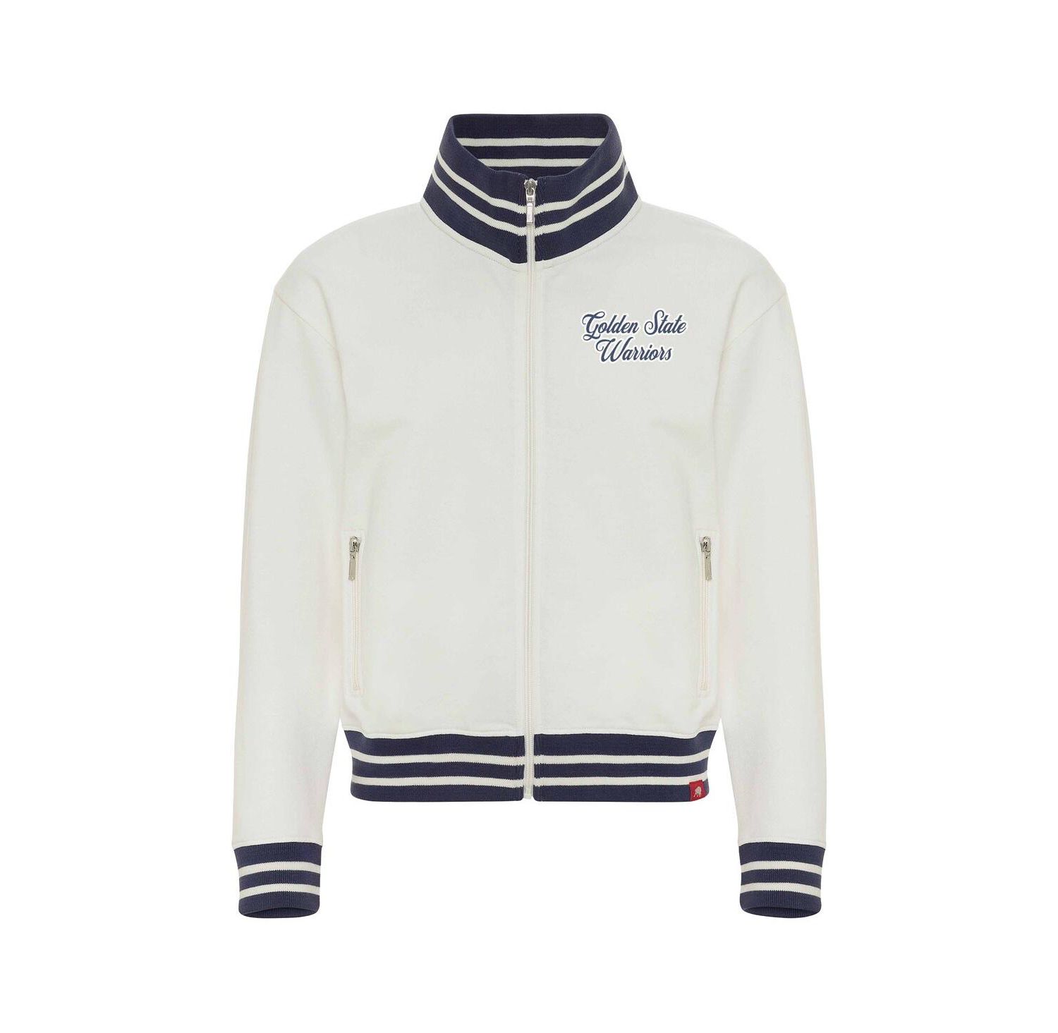 Women's Cream Golden State Warriors Athletic Club Collection Sutton French Terry Full-Zip Jacket