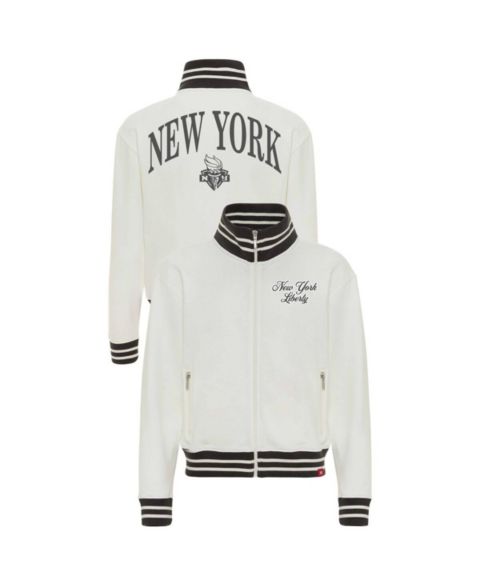Женские куртки Sportiqe Women's Cream New York Liberty Athletic Club Collection Sutton French Terry Full-Zip Jacket
