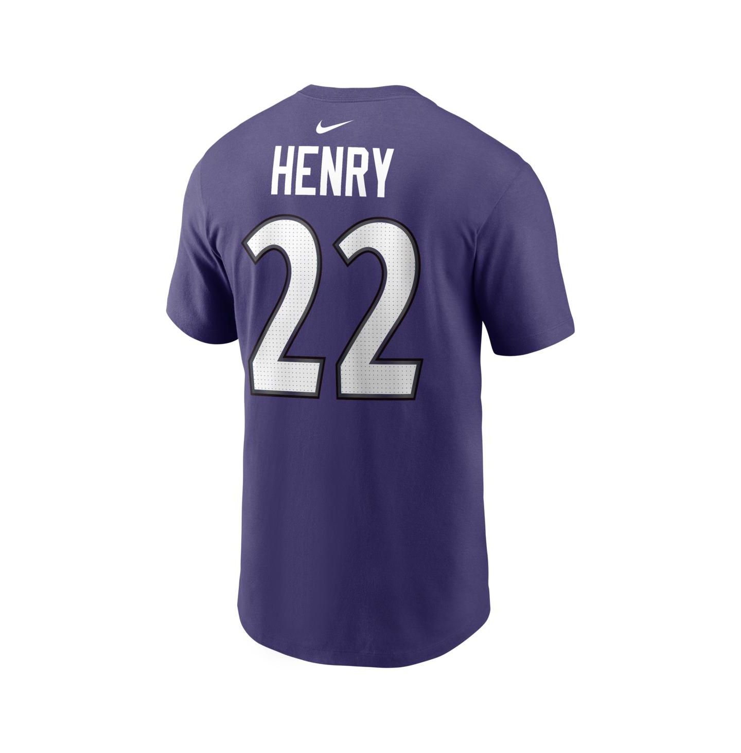 Мужская футболка Nike Derrick Henry Purple Baltimore Ravens Name & Number — фото 3