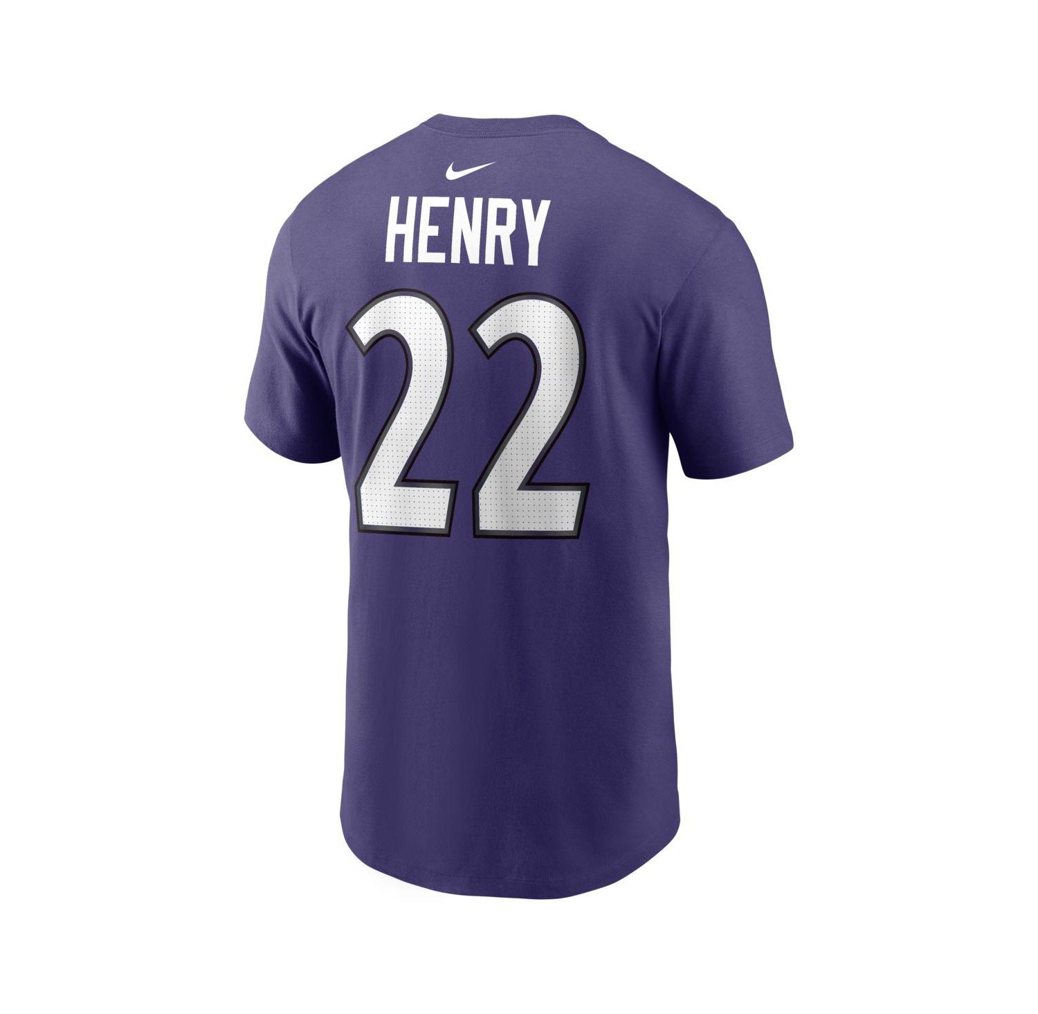 Men's Derrick Henry Purple Baltimore Ravens Name & Number T-Shirt