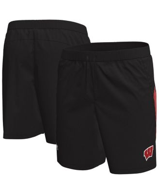 Men's Black Wisconsin Badgers Woven Shorts