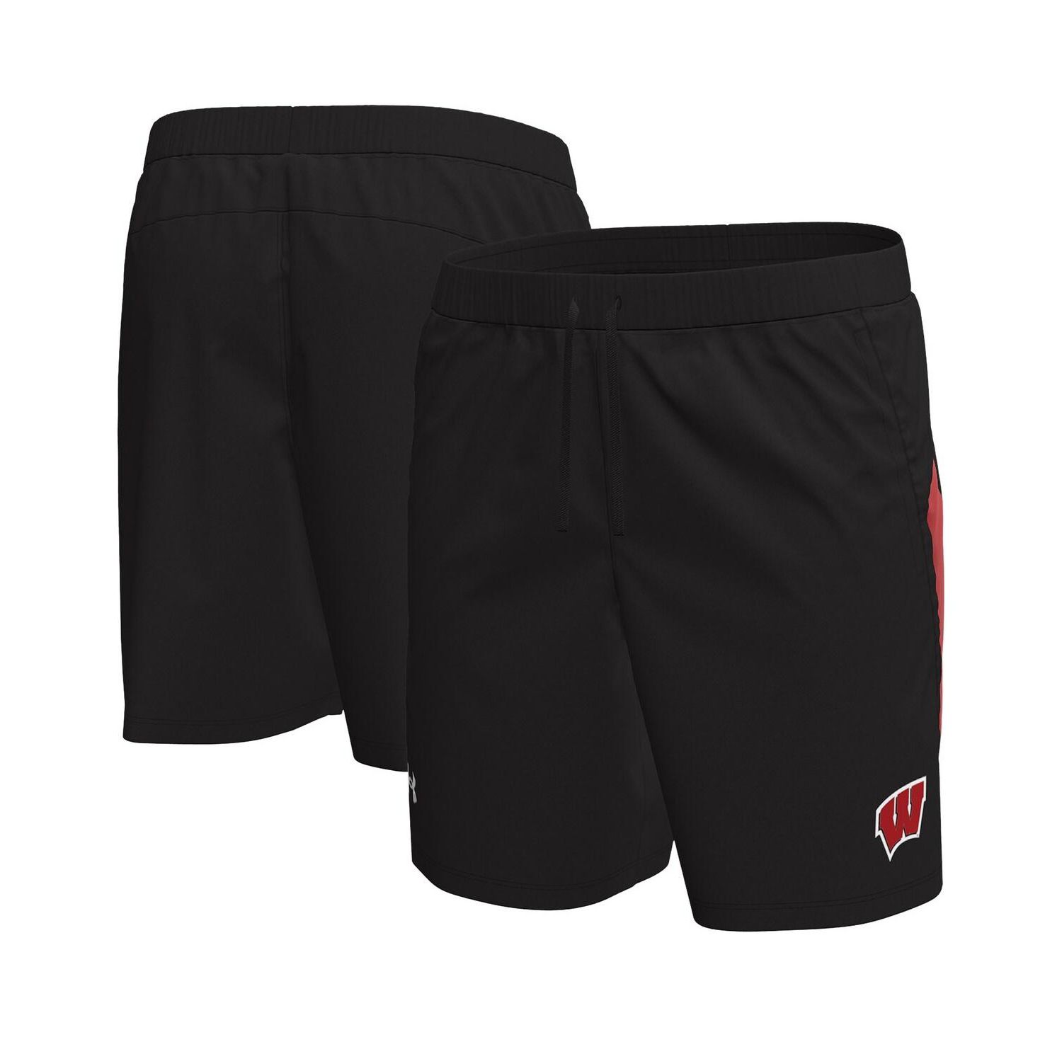 Men's Black Wisconsin Badgers Woven Shorts