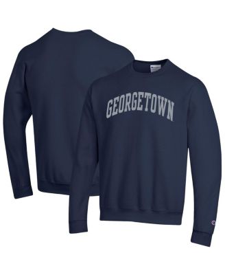 Men's Navy Georgetown Hoyas Basic Arch Fleece Pullover Sweatshirt