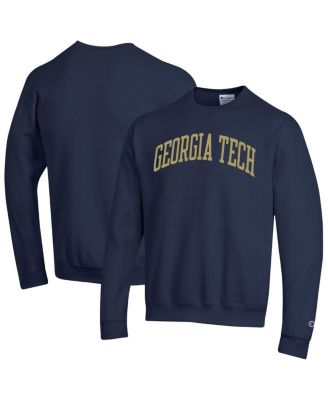 Men's Navy Georgia Tech Yellow Jackets Basic Arch Fleece Pullover Sweatshirt