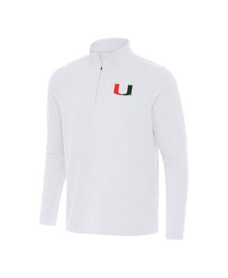 Men's White Miami Hurricanes Intent Quarter-Zip