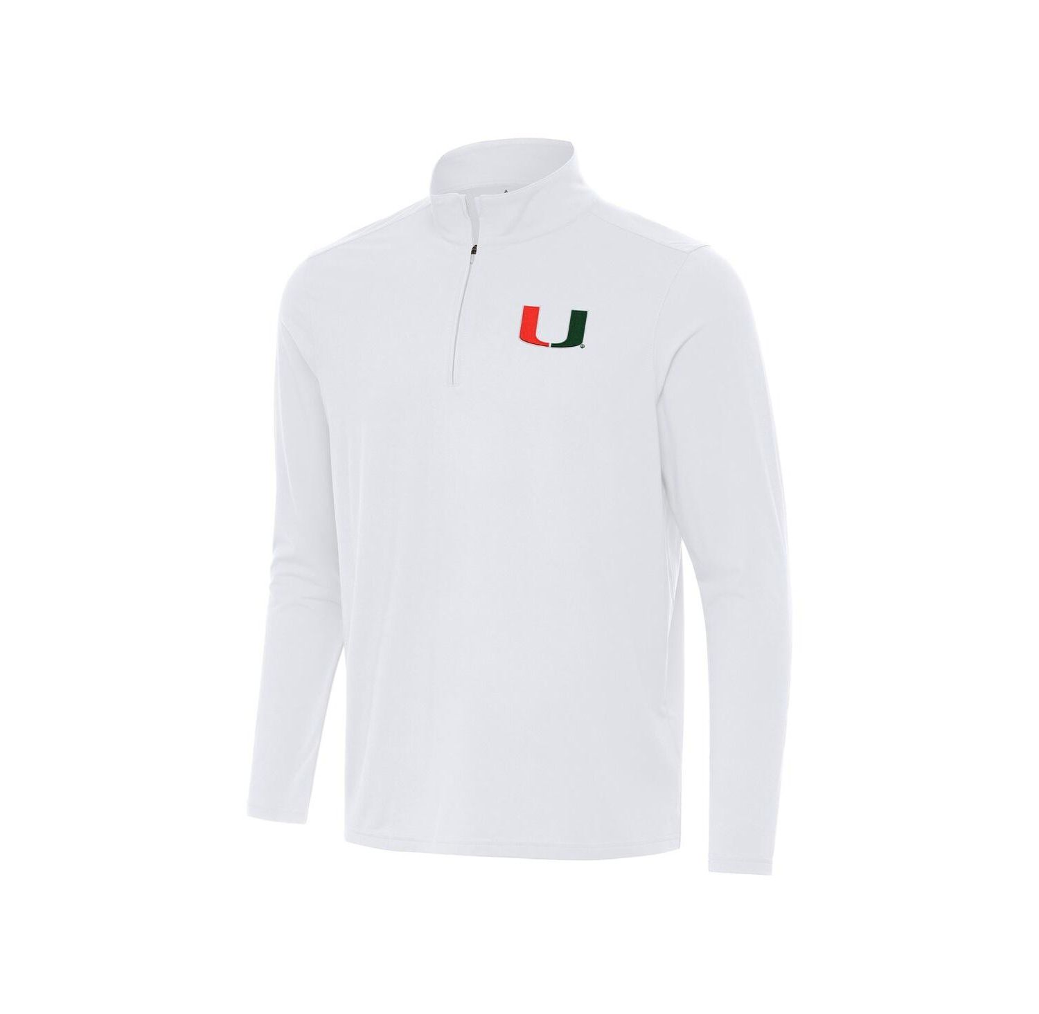 Men's White Miami Hurricanes Intent Quarter-Zip