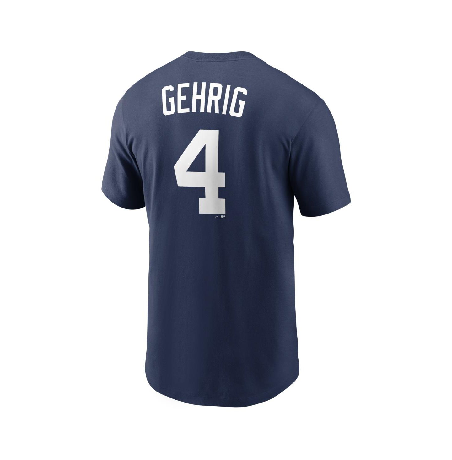 Мужская футболка Nike Lou Gehrig Navy New York Yankees Cooperstown Collection Name & Number — фото 3