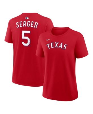 Women's Corey Seager Red Texas Rangers Name and Number T-Shirt