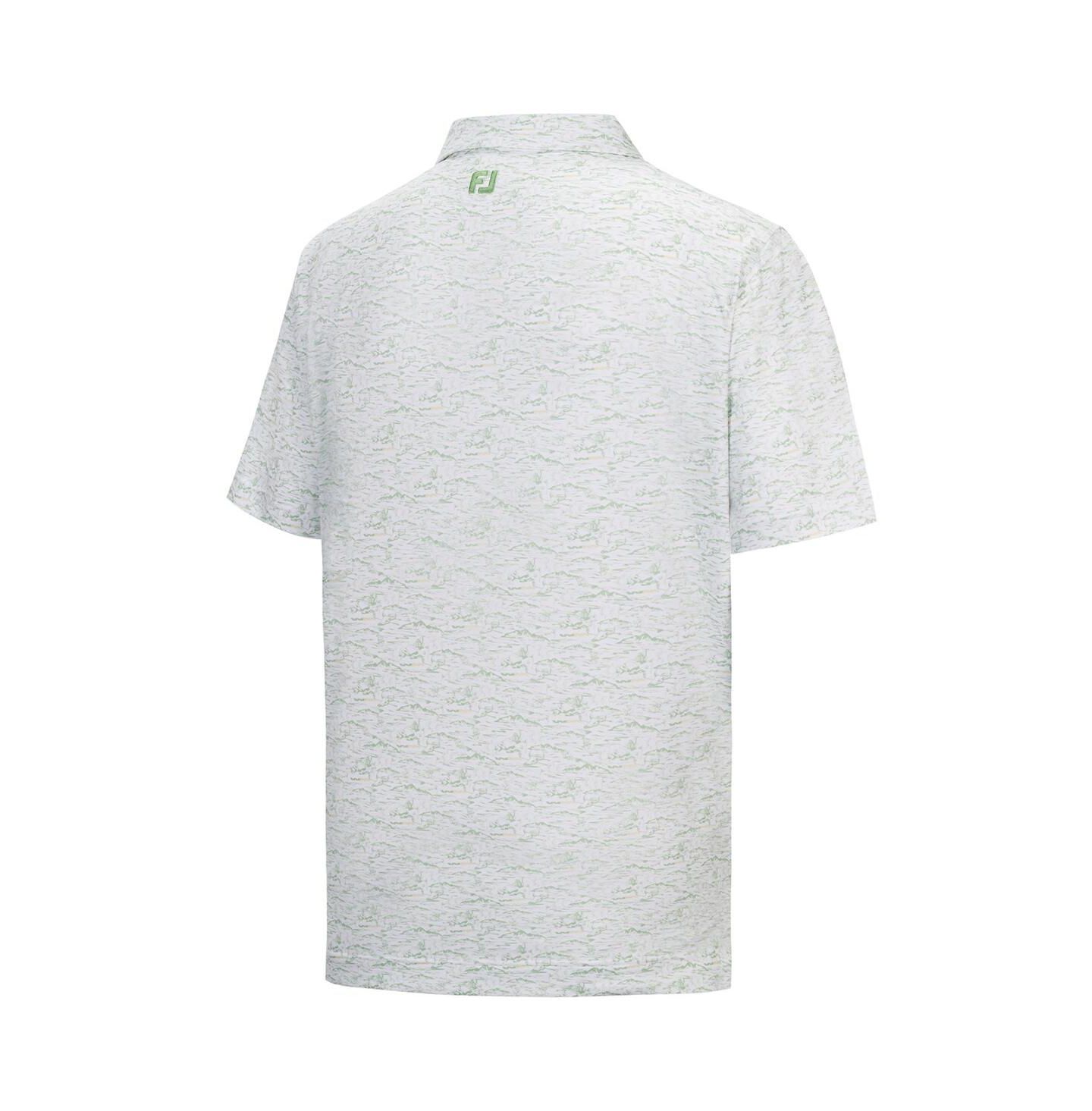 Мужское поло FootJoy White WM Phoenix Open ProDry All Over Print Polo Shirt — фото 3