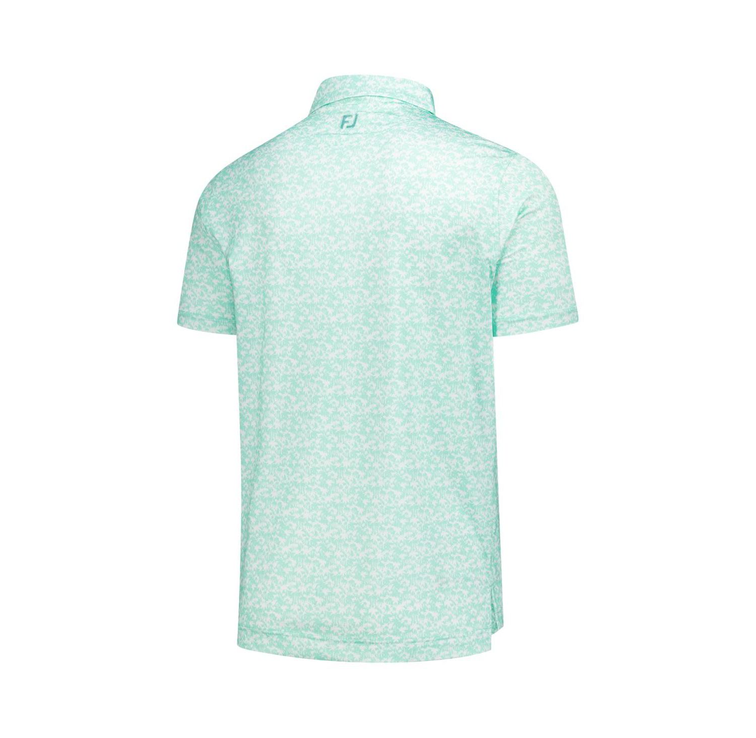 Men's Teal THE PLAYERS Hidden Palm Print Lisle Polo Shirt